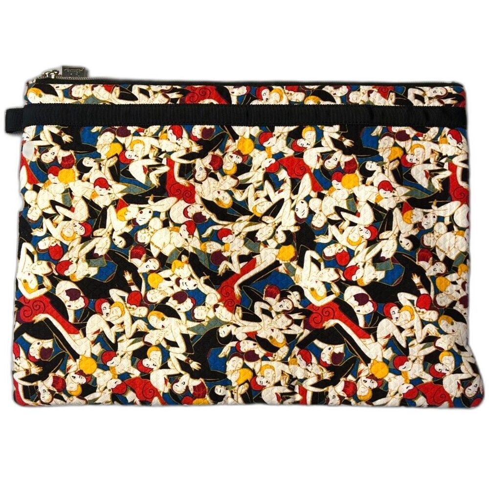Carolina Herrera x Target Neiman Marcus Black Red Travel Pouch Bag